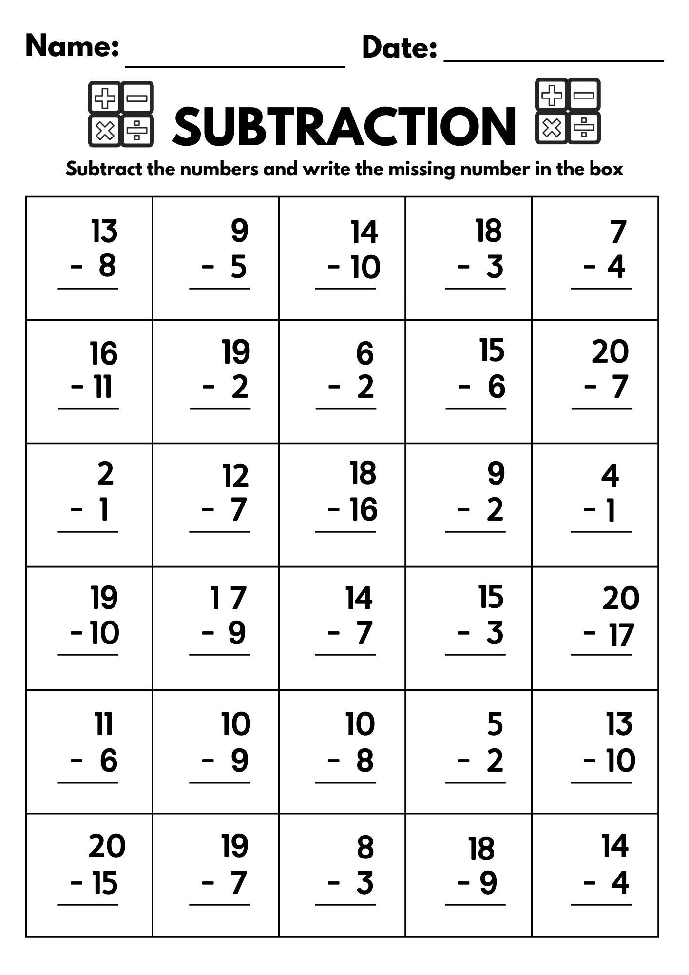 2 Digit Subtraction With Regrouping Number Math Worksheets For Grade 1 2 3 Made By Teachers