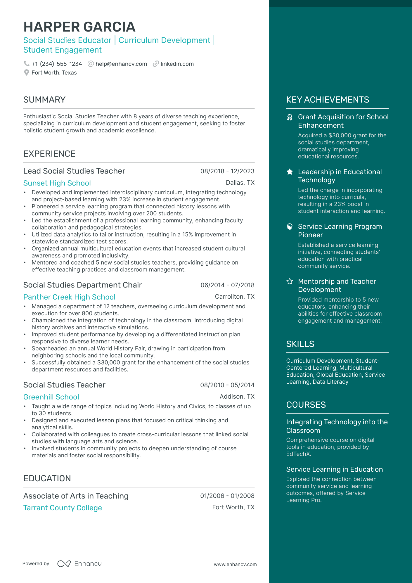 10 Social Studies Teacher Resume Examples Guide For 2025 10 Social Studies Teacher Resume Examples Guide For 2025