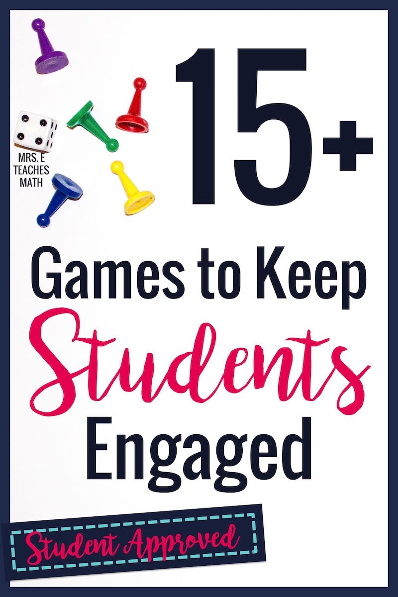 15 Math Games To Keep Students Engaged Mrs E Teaches Math