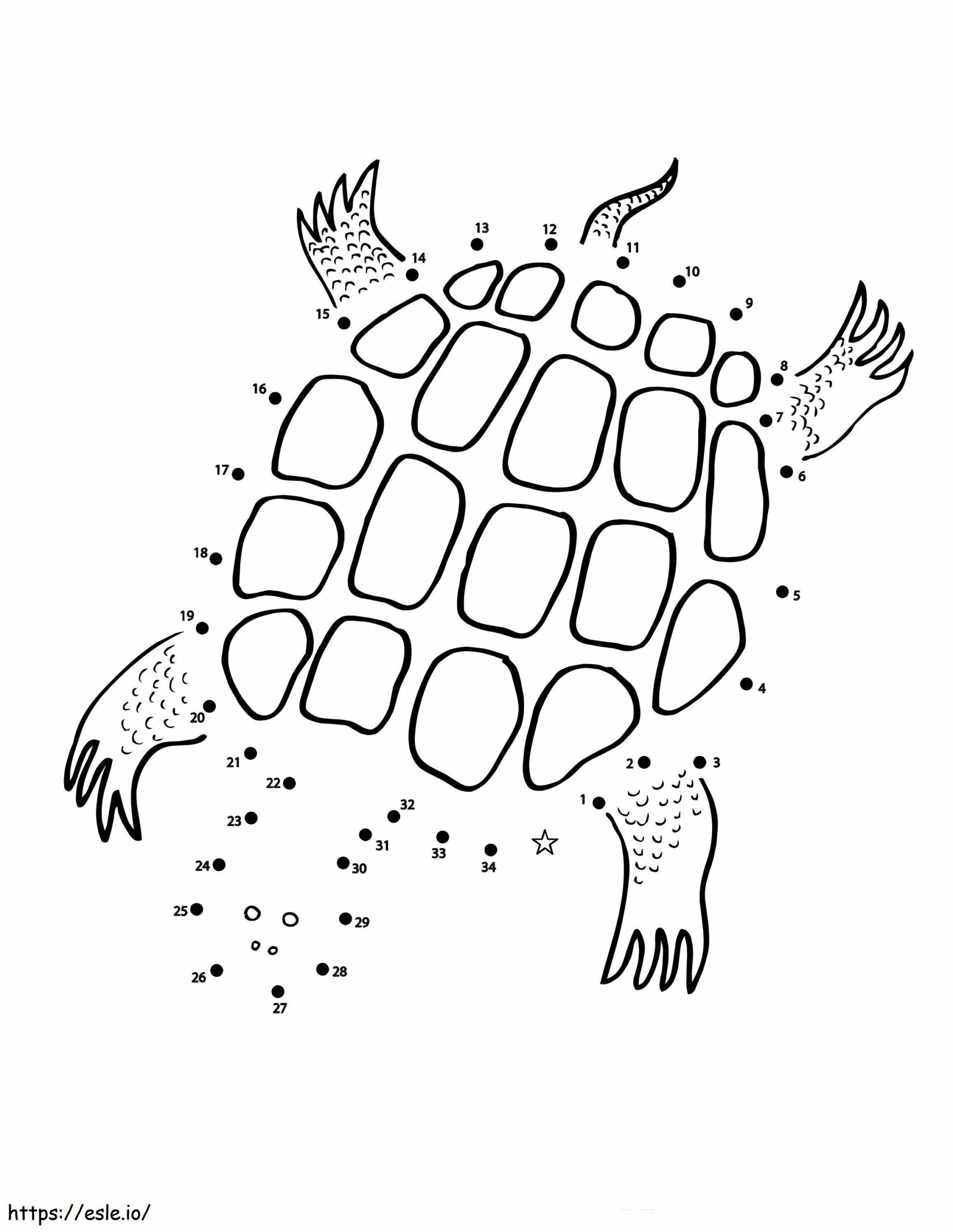 1543309040 Turtle Dot To Dot Free Ninja Turtle Dot To Dot Coloring Page