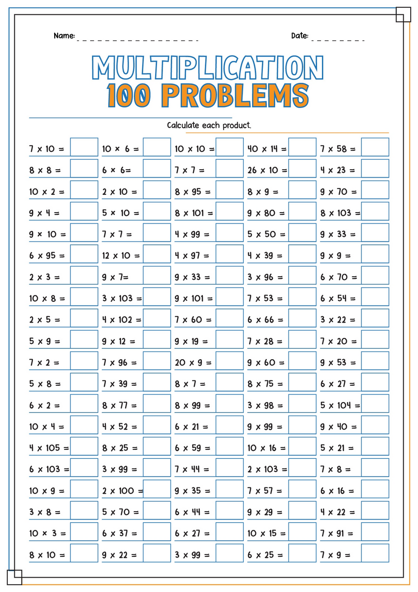 17 Hard Multiplication Worksheets 100 Problems Free PDF At Worksheeto Multiplication Facts For Upper Elementary Students Ashleigh S Education Journey