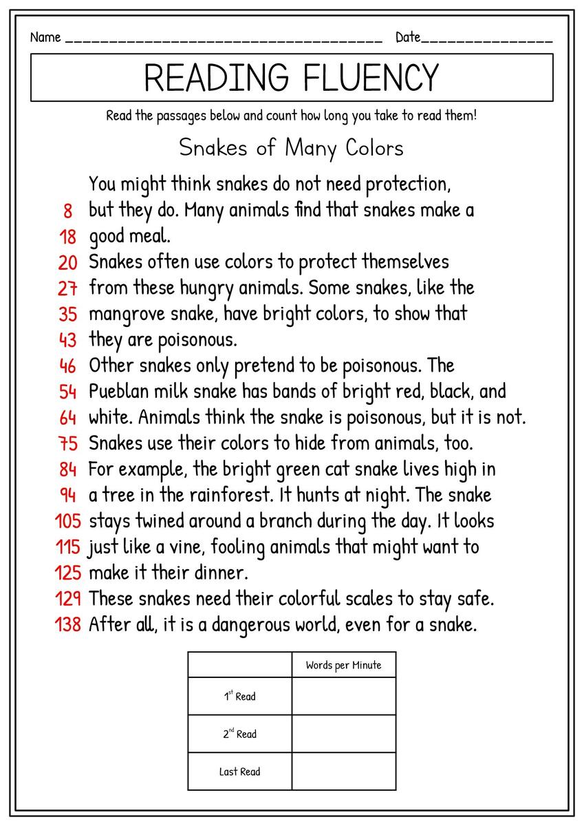 3rd Grade Common Core Reading Foundational Skills Worksheets