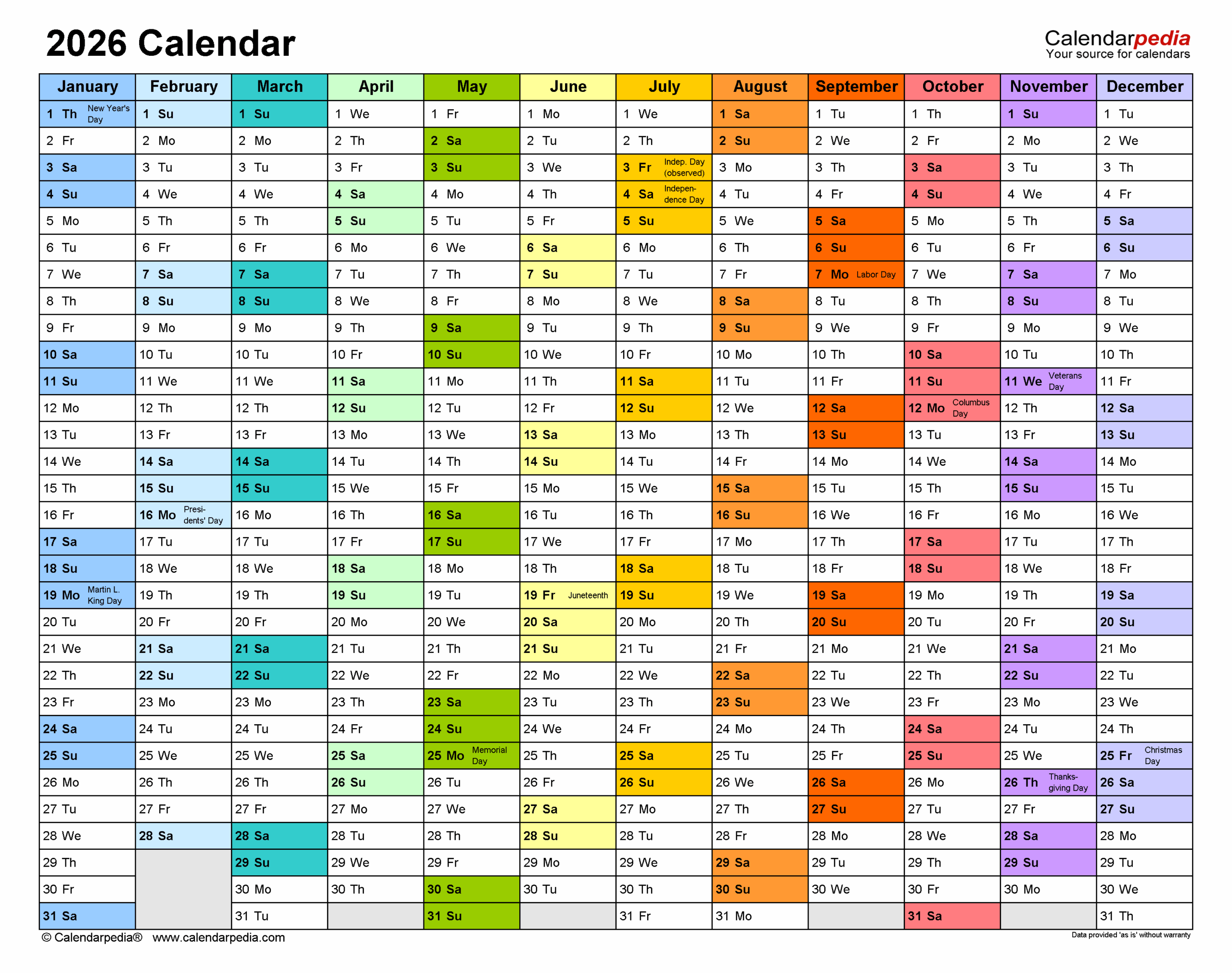 2026 Calendar Free Printable Word Templates Calendarpedia 2026 Calendar Free Printable Word Templates Calendarpedia