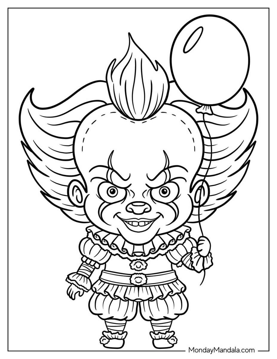 24 Pennywise Coloring Pages Free Coloring Pages