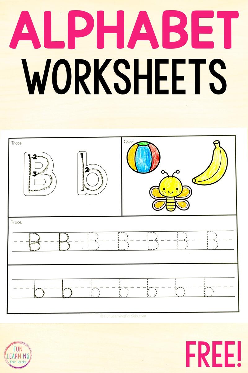 26 Alphabet Beginning Sounds Letter Tracing Worksheets Abc Worksheet Of Tracing Alphabet Letters For Kindergarten And Preschool Kids For Handwriting Practice And Educational Activities In A Printable Page Stock Vector Image Art Alamy