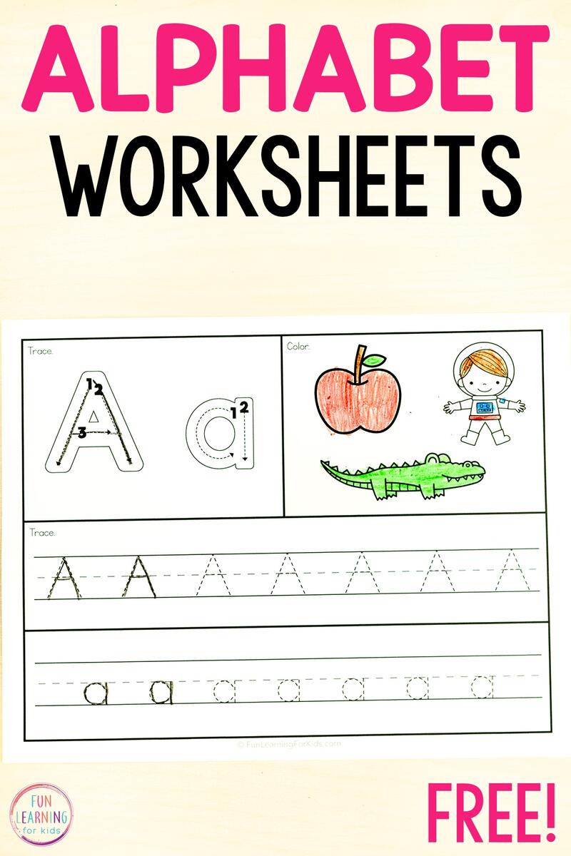 300 Free Letter Tracing Worksheets By Gold Star Fun Vibrant Designs