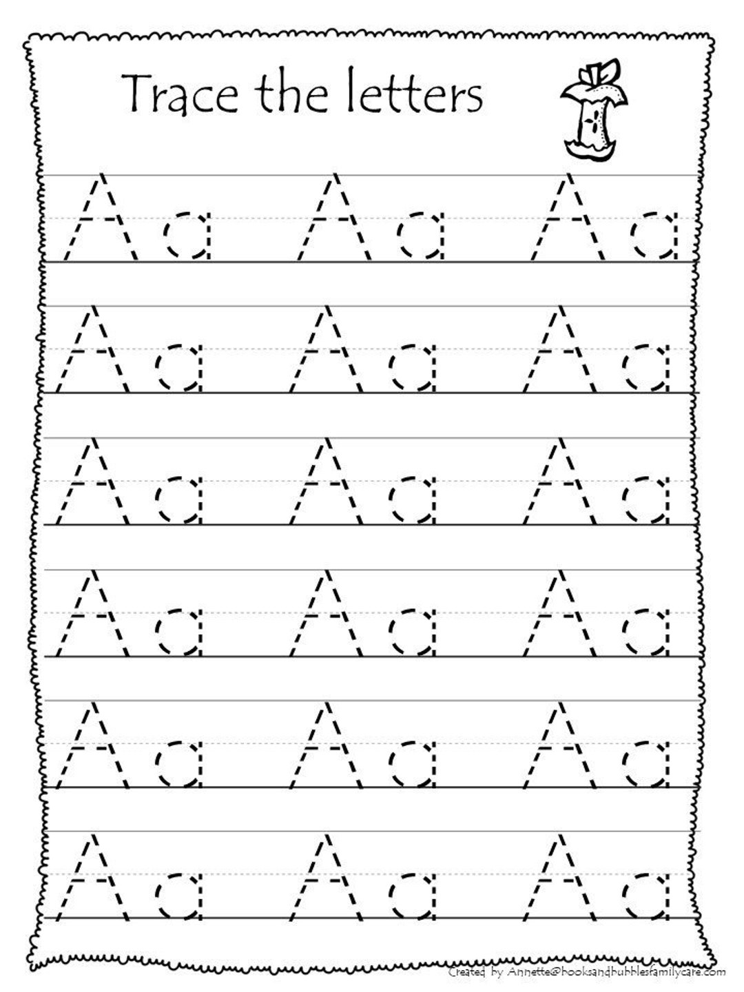 26 Printable Trace The Alphabet Worksheets Preschool kdg Phonics Etsy