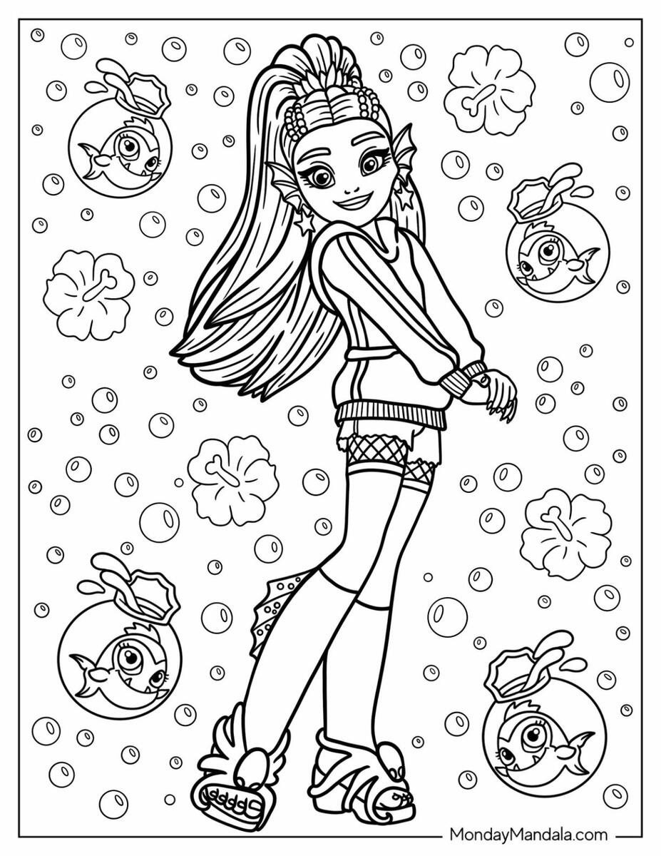 28 Monster High Coloring Pages Free PDF Printables