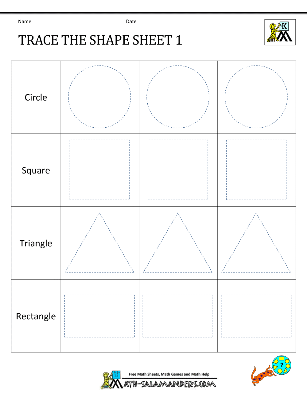 2d Shapes Worksheets