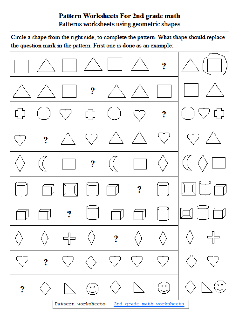 2nd Grade Math Pattern Worksheets Using Geometric Shapes Steemit 2nd Grade Math Pattern Worksheets Using Geometric Shapes Steemit