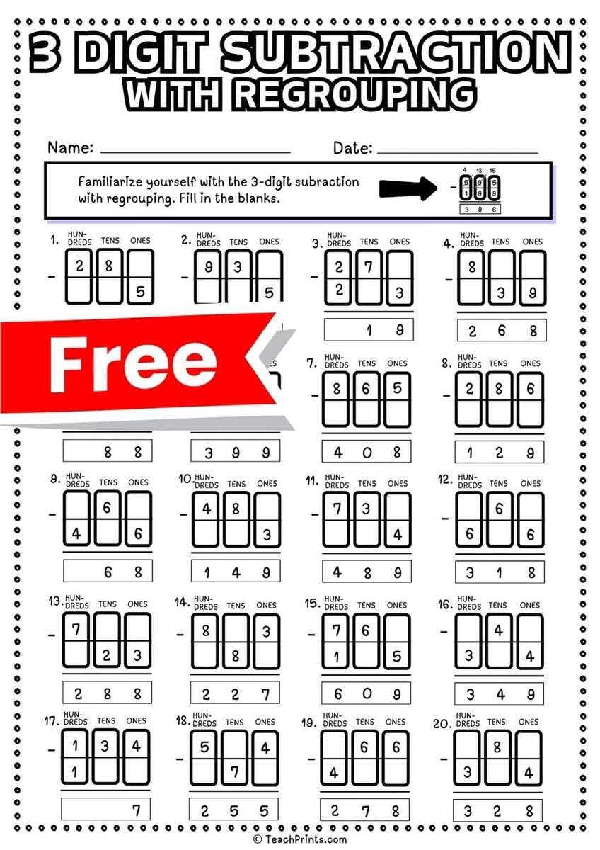 Subtraction Worksheets