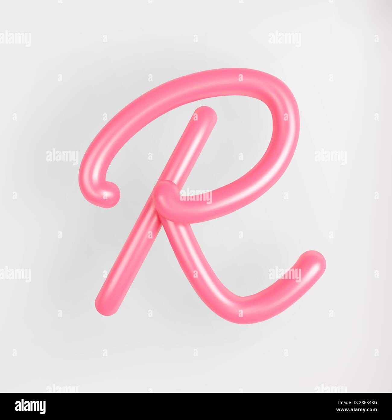 3D Pink Script Uppercase Letter R On Light Background Cute Cursive Bubble Typography Symbol Vector Illustration Stock Vector Image Art Alamy Free Printable Alphabet Letters Calligraphy Lowercase R