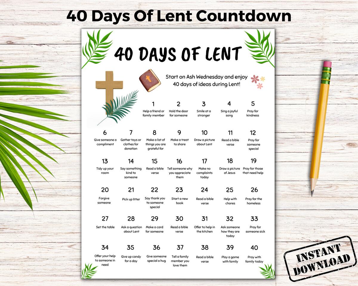 Buy Lent Activity Calendar For Kids Catholic Family Prayer Digital Download Online In India Etsy