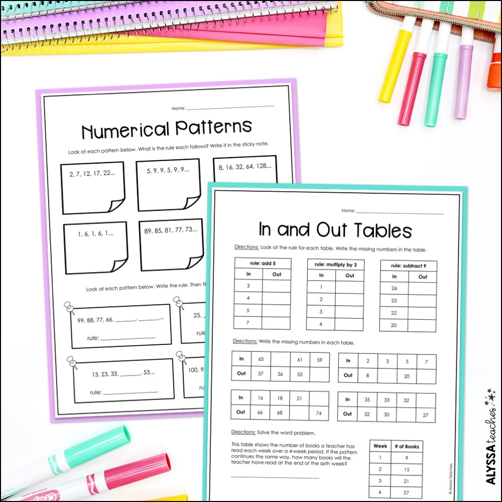 5 Awesome Patterns Activities For Grade 4 Alyssa Teaches