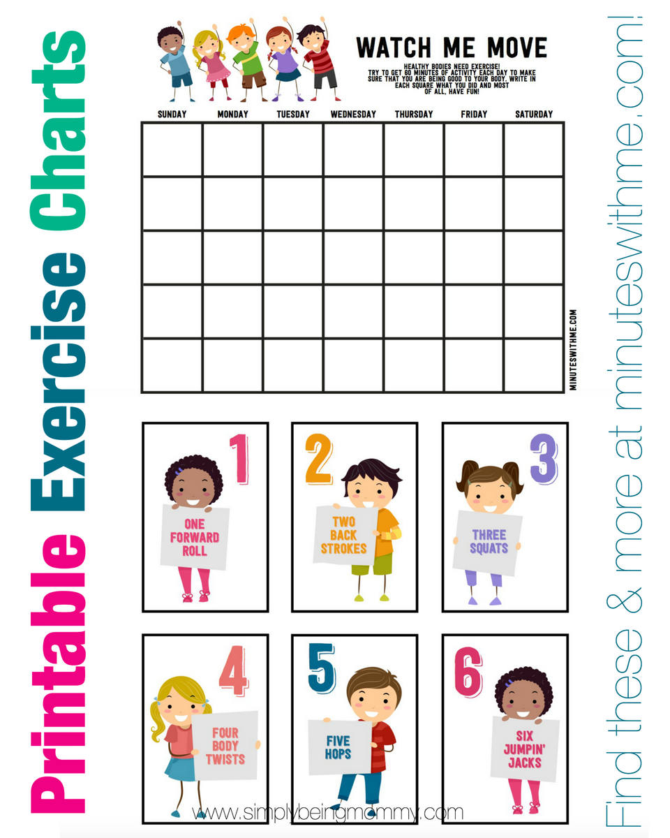 5 Fitness Tips For Kids Simply Being Mommy Kids Exercise Chart Printable 16 Daily Workout Moves Poster Kids Fitness Routine PDF A4 US Letter Classroom PE Homeschool Decor Etsy Ireland
