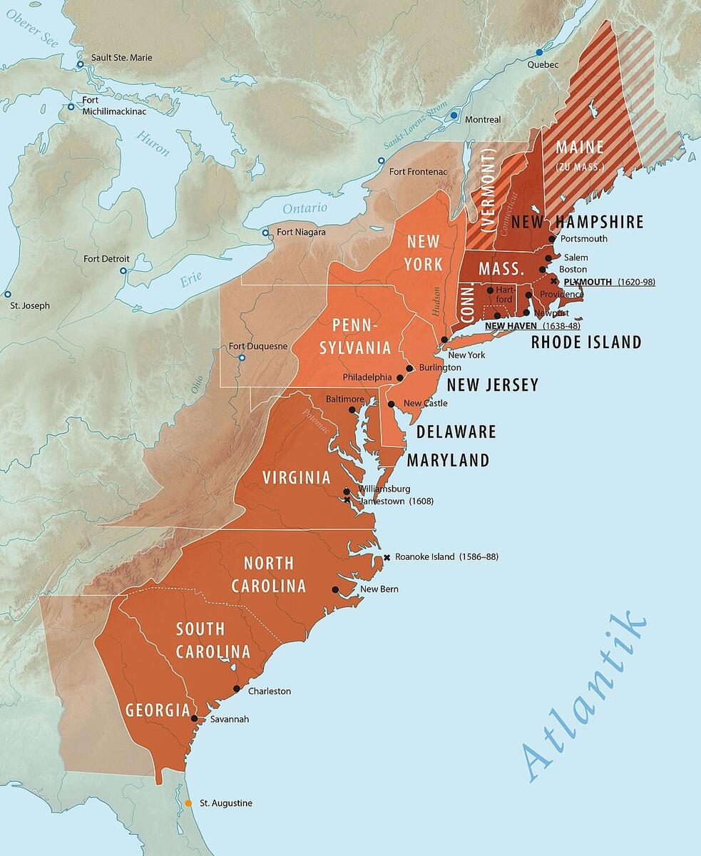 5 Free 13 Colonies Maps For Kids The Clever Teacher 5 Free 13 Colonies Maps For Kids The Clever Teacher