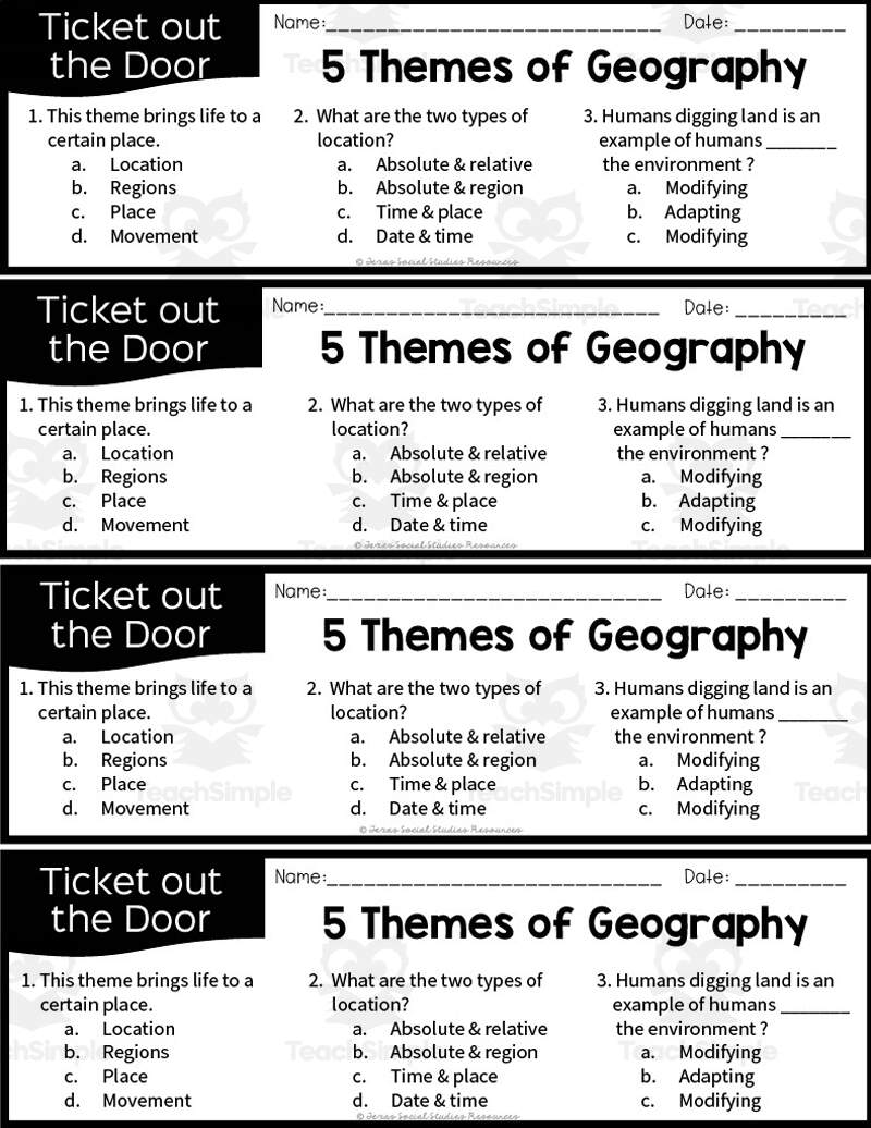 5 Themes Of Geography Reading Packet By Teach Simple 5 Themes Of Geography Reading Packet By Teach Simple