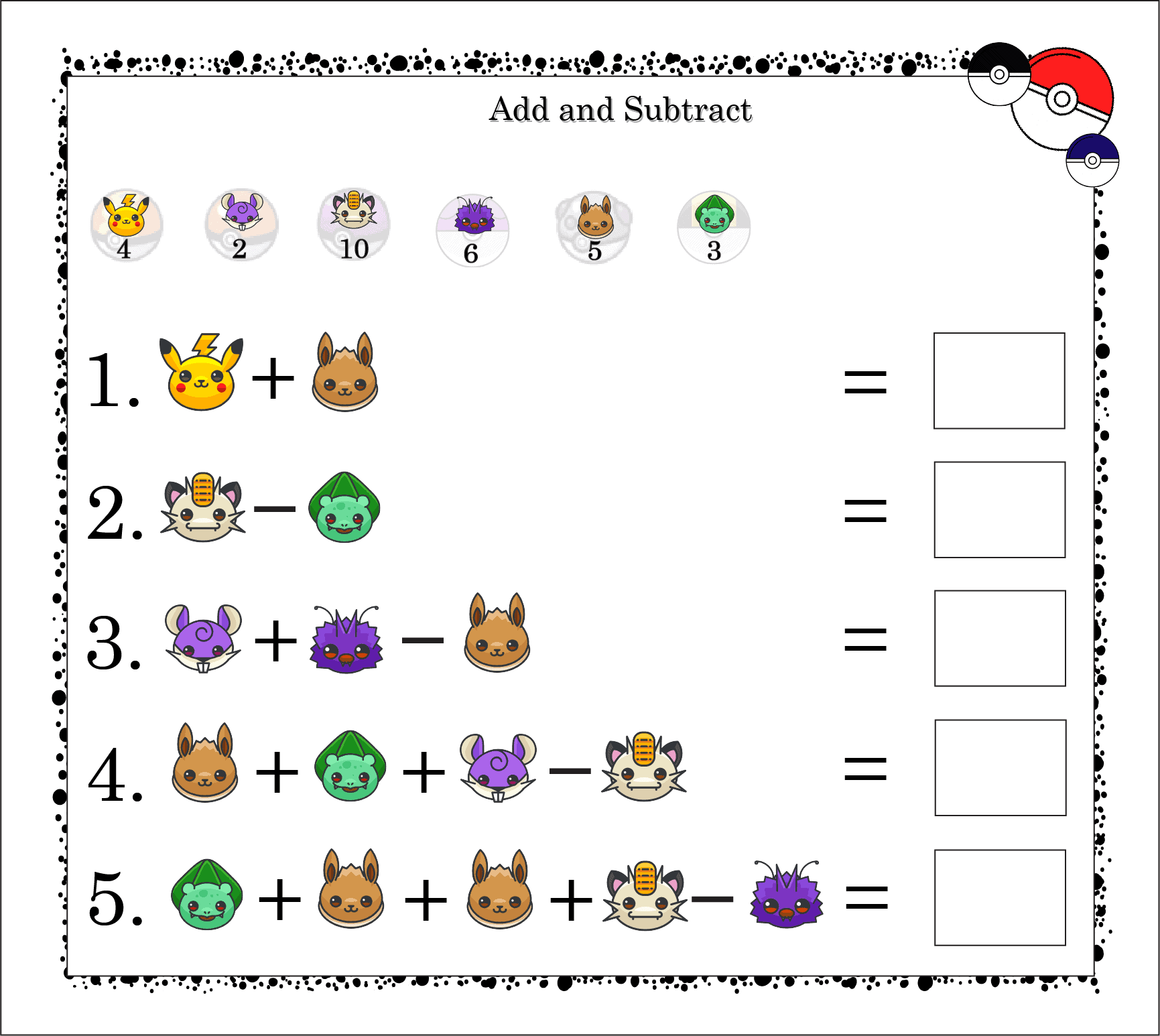 Teacher Supplies School Worksheet Pokemon Math Worksheet Bundle 1st Grade 9 Pages Teacher Lessons Fun Worksheet Etsy