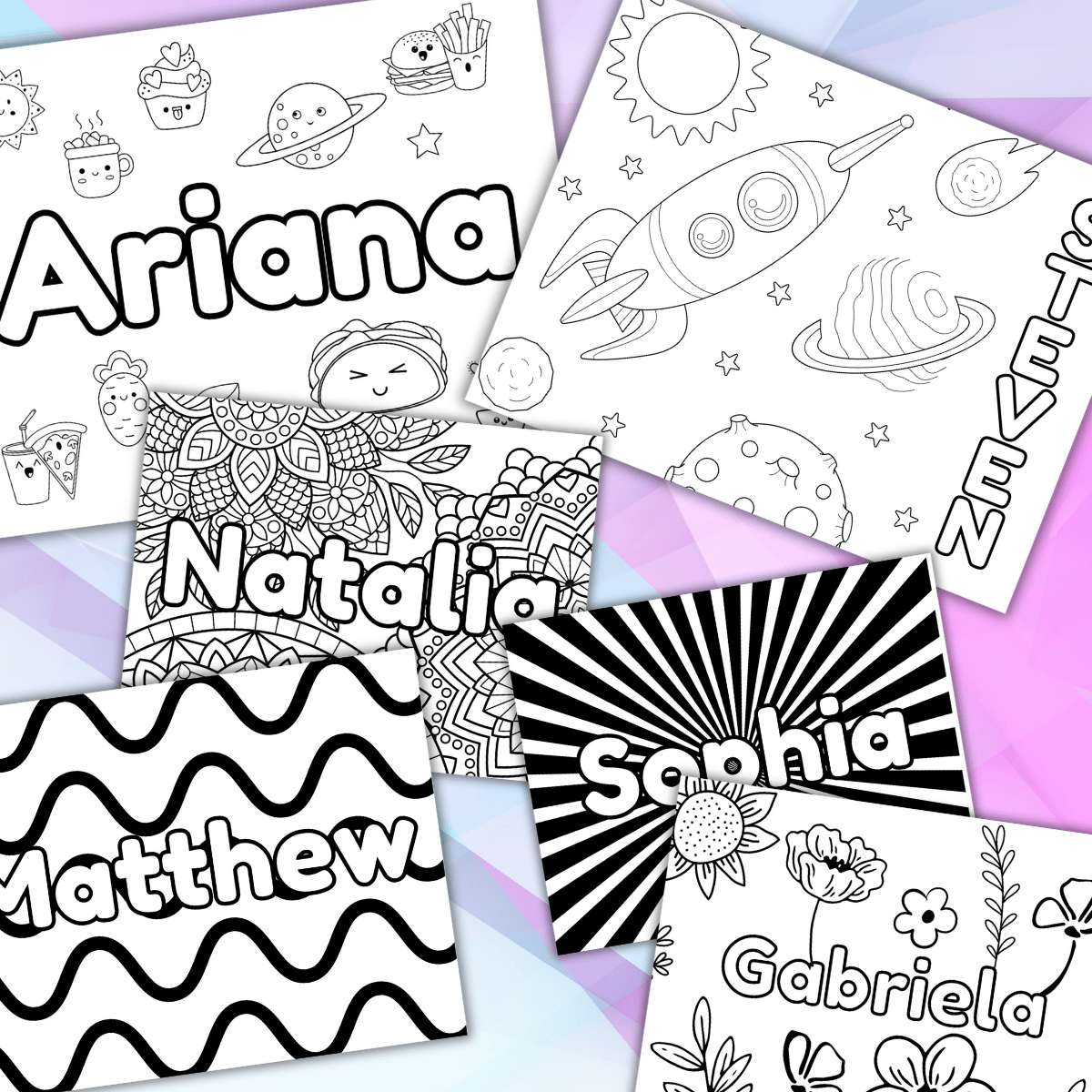 8 Fun Editable Name Coloring Pages To Print 8 Fun Editable Name Coloring Pages To Print