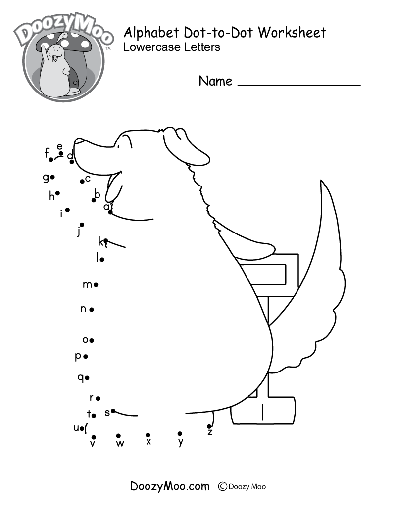 ABC Dot To Dot Worksheet Free Printable Doozy Moo Alphabet Dot To Dot Worksheets Free Printable The Activity Mom Worksheets Library