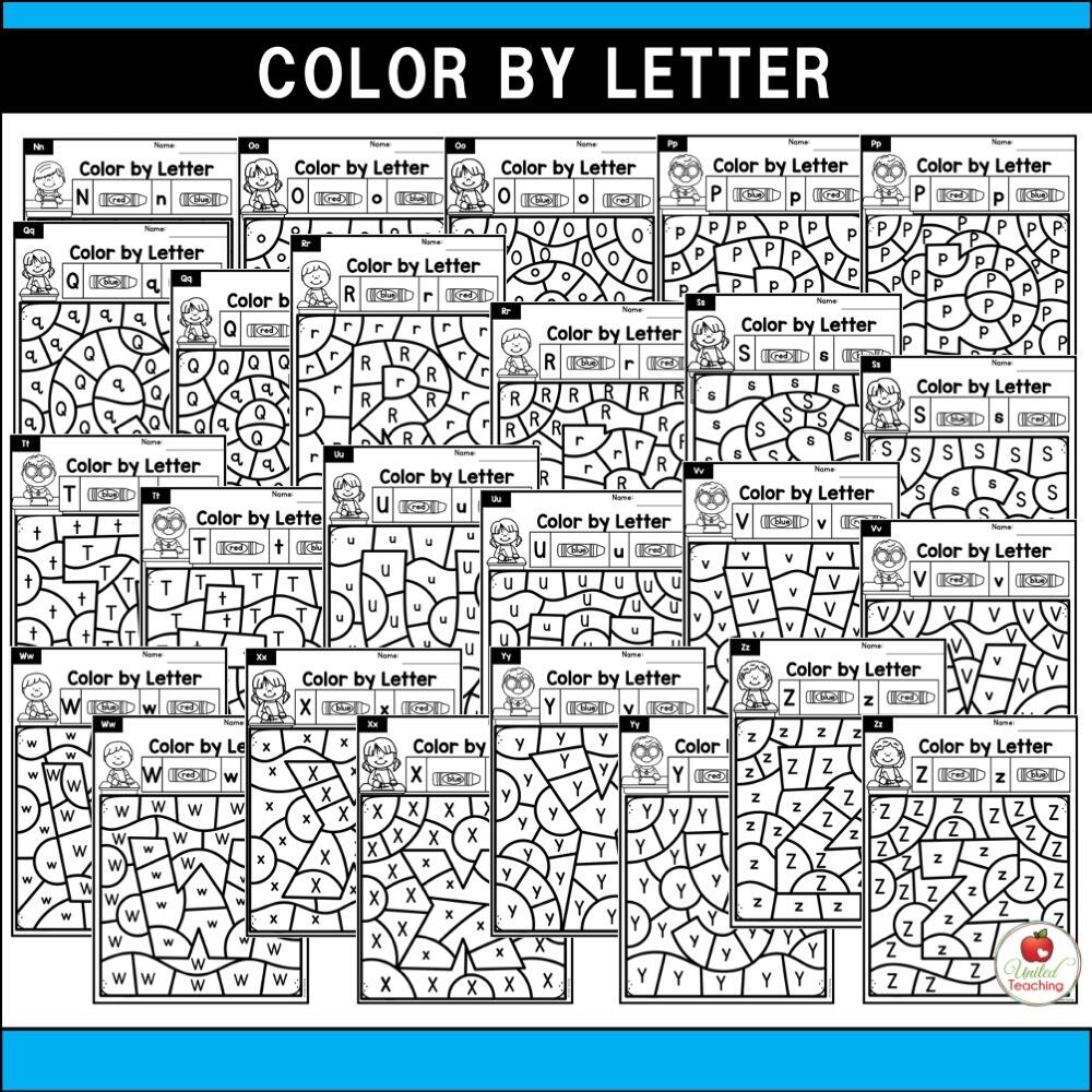 Alphabet Color By Letter Worksheets United Teaching