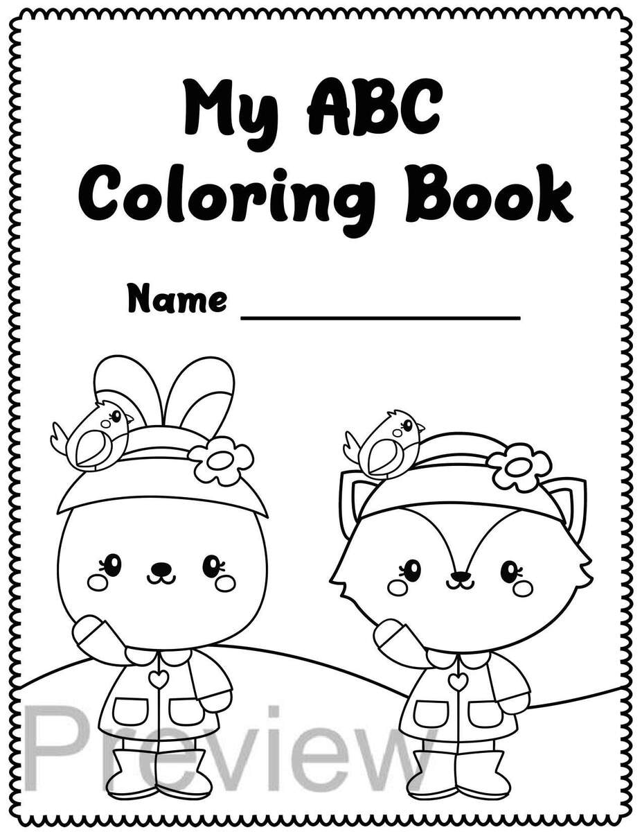 Alphabet Coloring Pages Printable ABC Coloring Book Back To School Activities Phonics Literacy Letters Preschool Worksheets Etsy