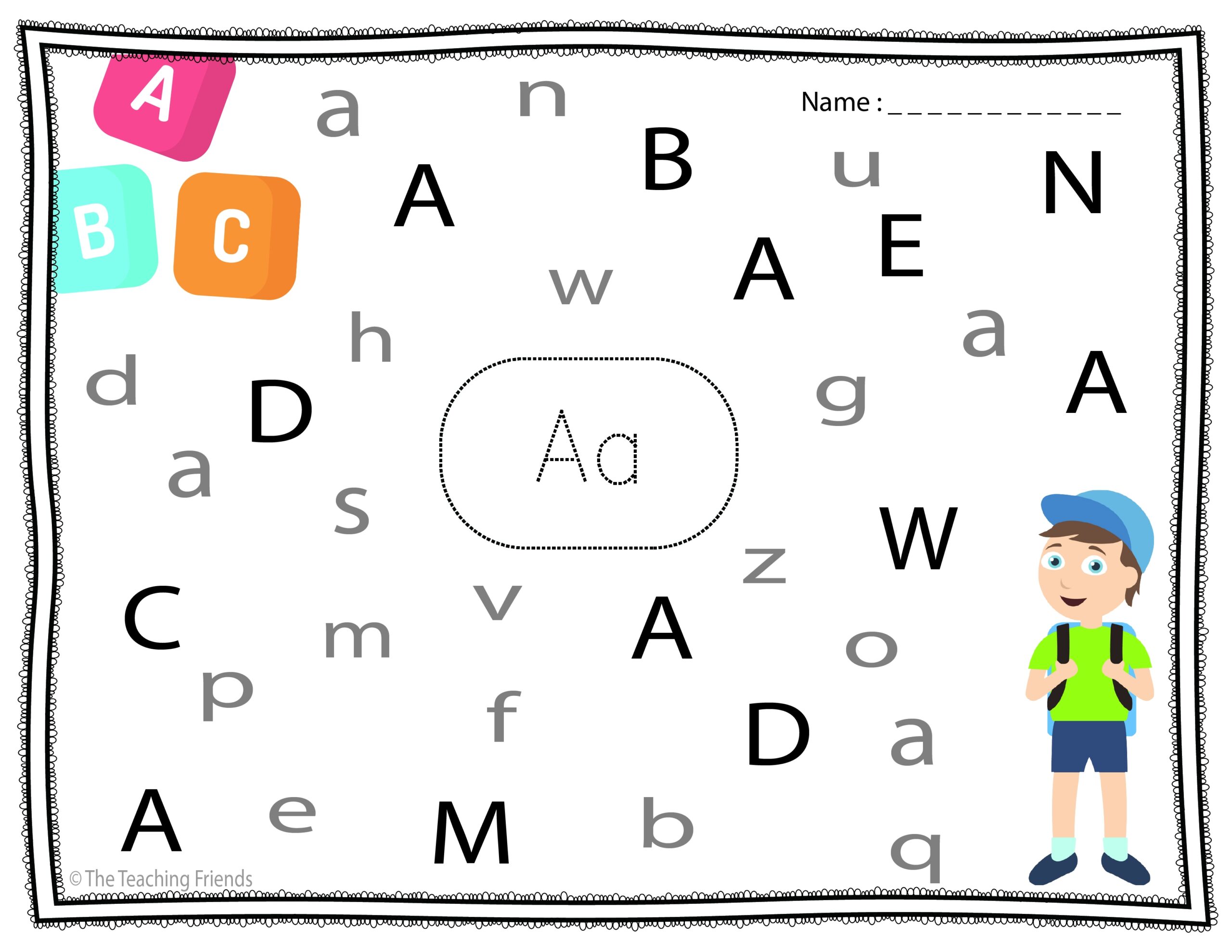 Alphabet Hunt Worksheets Letter Recognition Find And Color Activity A To Z Letter Search Preschool Kindergarten Early Literacy