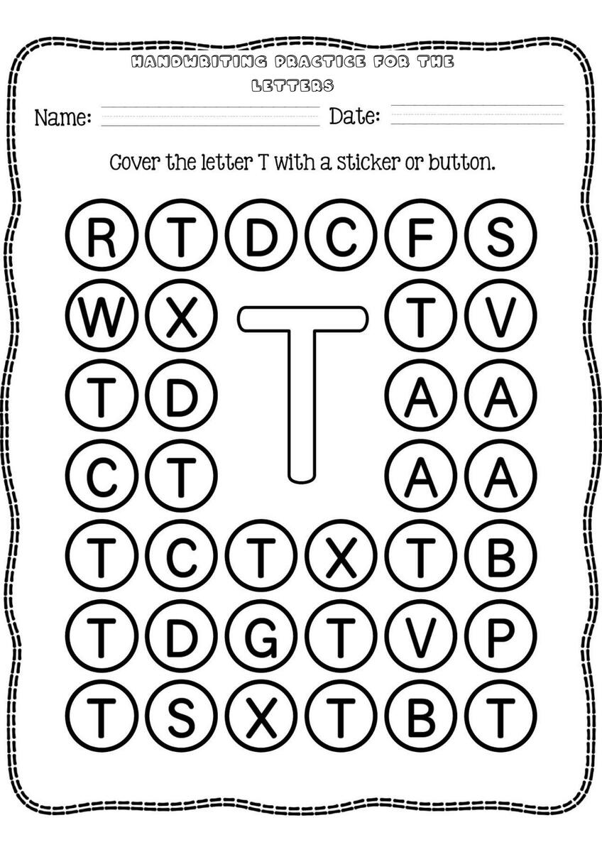 Alphabet Tracing Cards Handwriting Practice For Letter T Made By Teachers