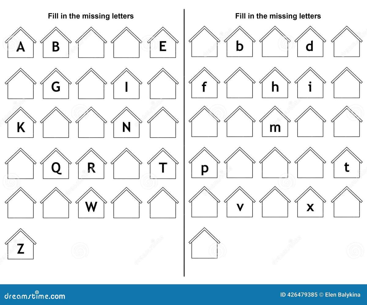 Alphabet Worksheet For Kids Learning Uppercase And Lowercase Letters Stock Illustration Illustration Of Simple Language 426479385