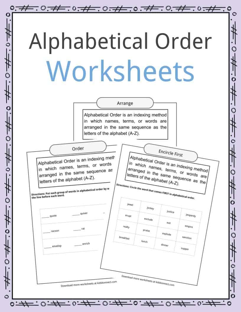 Alphabetical Order Worksheets Examples Definition KidsKonnect Alphabetical Order Worksheets Examples Definition KidsKonnect