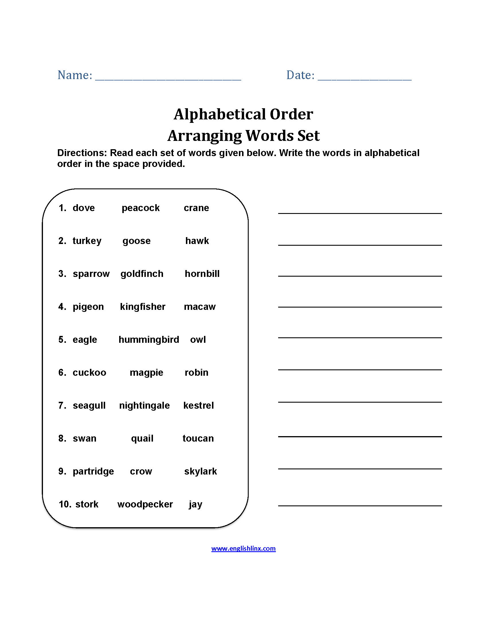 Alphabetical Order Worksheets Worksheets Library Alphabetical Order Worksheets Worksheets Library