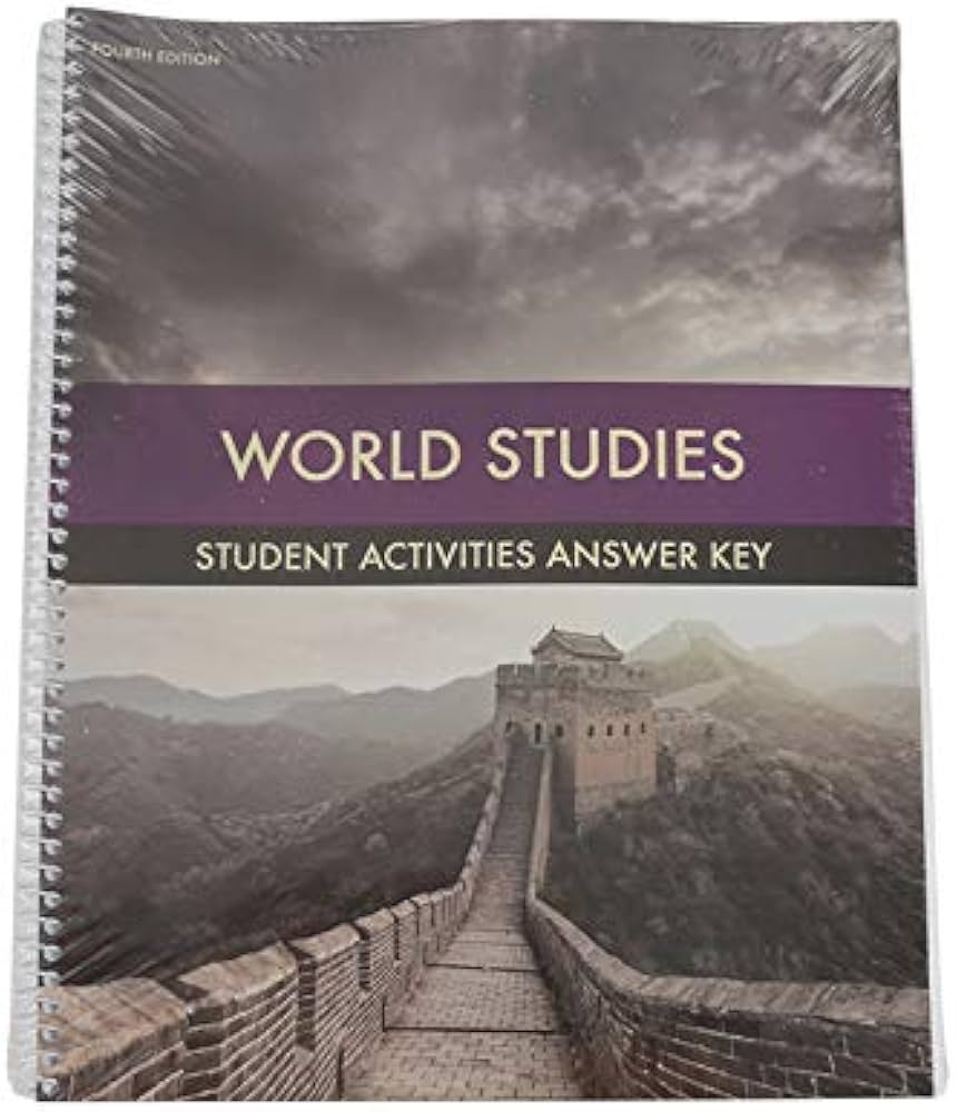 Amazon BJU Press World Studies Student Activity Manual Answer Key 4th Edition Grade 7 9781606829899 Office Products