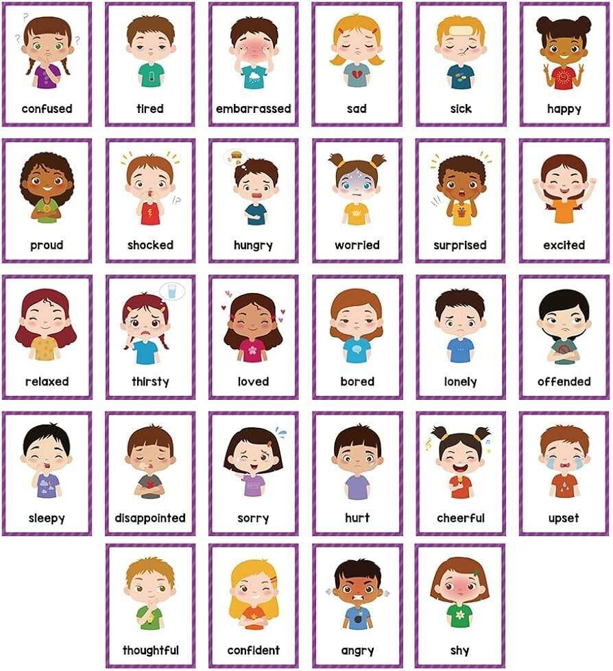 Amazon Lachilly Emotions Learning Flashcards High Frequency Words Beginning Reading Kindergarten To 1st Grade ESL Teaching Materials Autism Learning Materials Vocabulary Building 15 Cards 28 Words Toys Games Amazon Lachilly Emotions Learning Flashcards High Frequency Words Beginning Reading Kindergarten To 1st Grade ESL Teaching Materials Autism Learning Materials Vocabulary Building 15 Cards 28 Words Toys Games