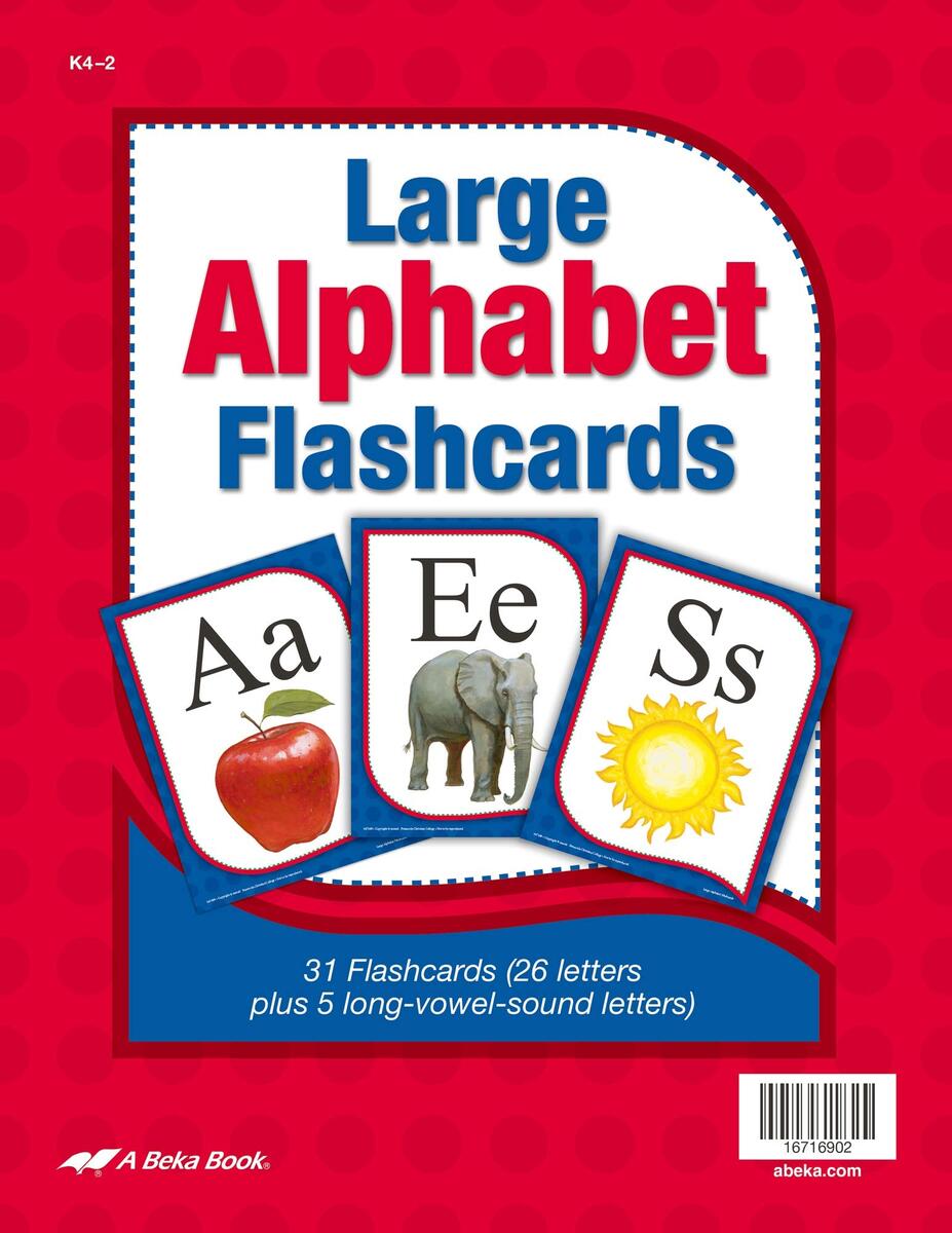 Amazon Large Alphabet Flashcards Abeka Kindergarten 1st And 2nd Grade 1 2 Letter Recognition Reading Program Large Letter Cards Abeka Abeka Toys Games