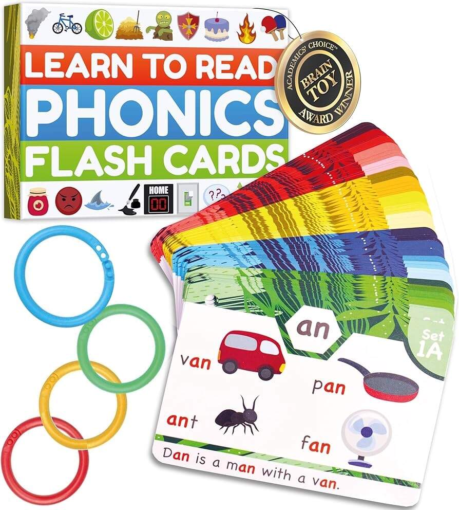 Amazon Phonics Flash Cards Learn To Read In 20 Phonic Stages Digraphs CVC Blends Long Vowel Sounds Phonics Games For Kids Ages 4 8 And Sight Word Bingo Game Level