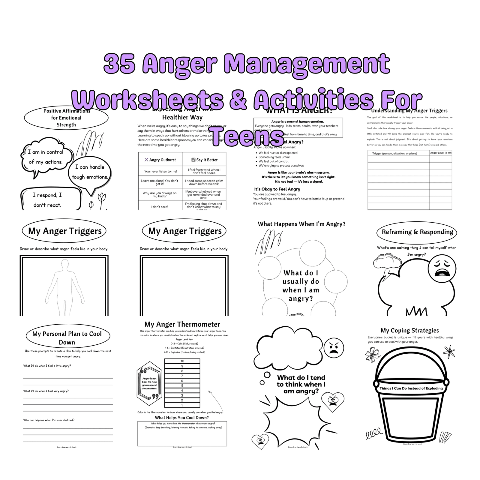 15 Anger Coping Worksheets Free PDF At Worksheeto