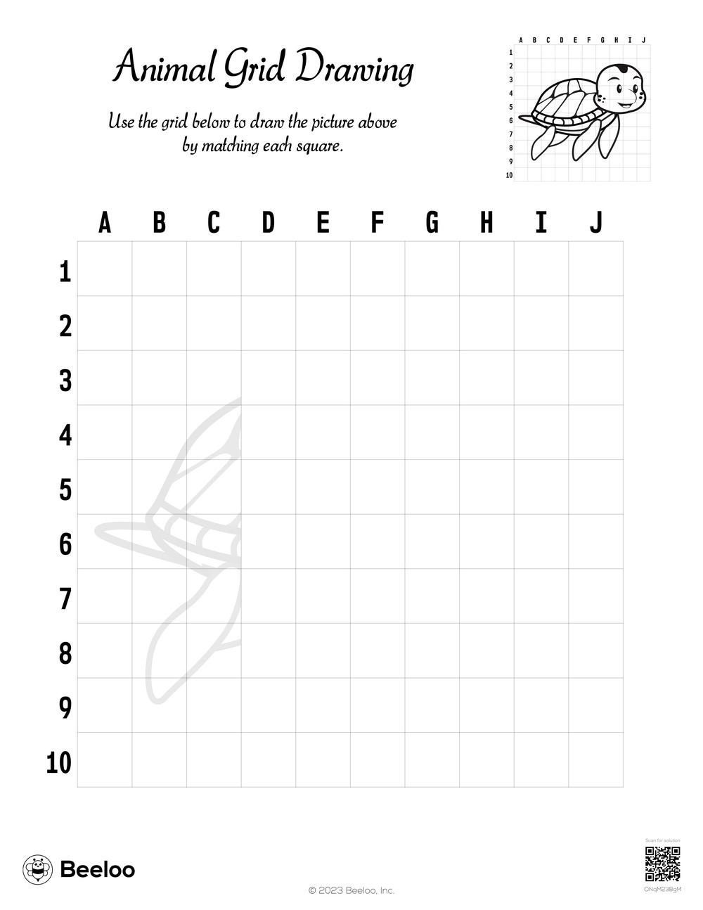Animal Grid Drawing Beeloo Printable Crafts And Activities For Kids