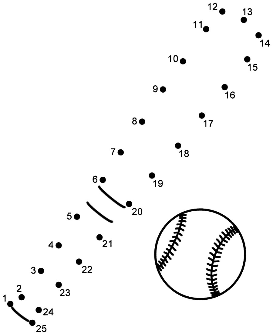 Baseball Connect The Dots Count By 1 S Sports Baseball Connect The Dots Count By 1 S Sports