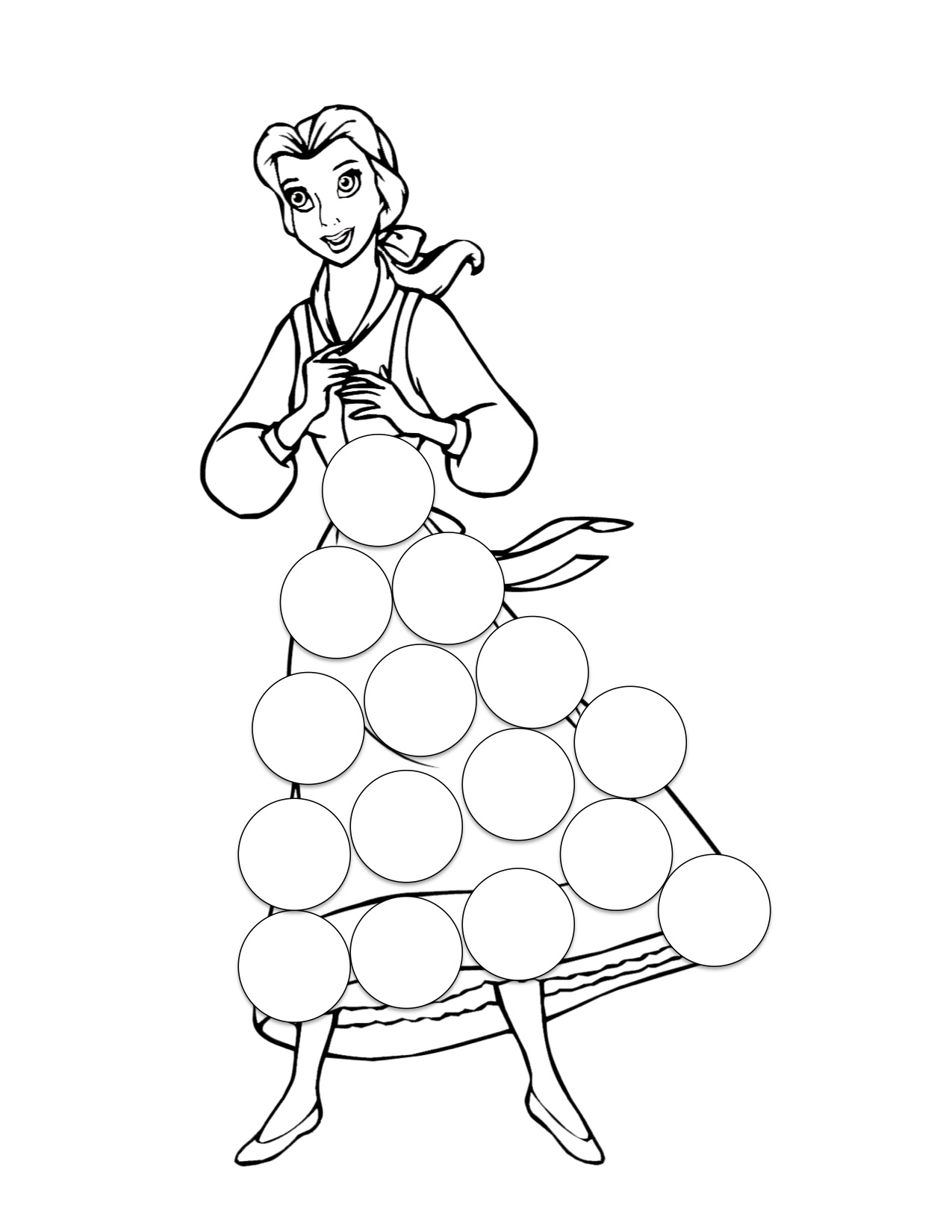 Beauty And The Beast Dot Marker Pages Printable The Activity Mom