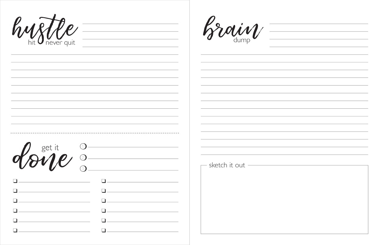 FREE Printable Big Happy Planner Set Fluorescent Beige