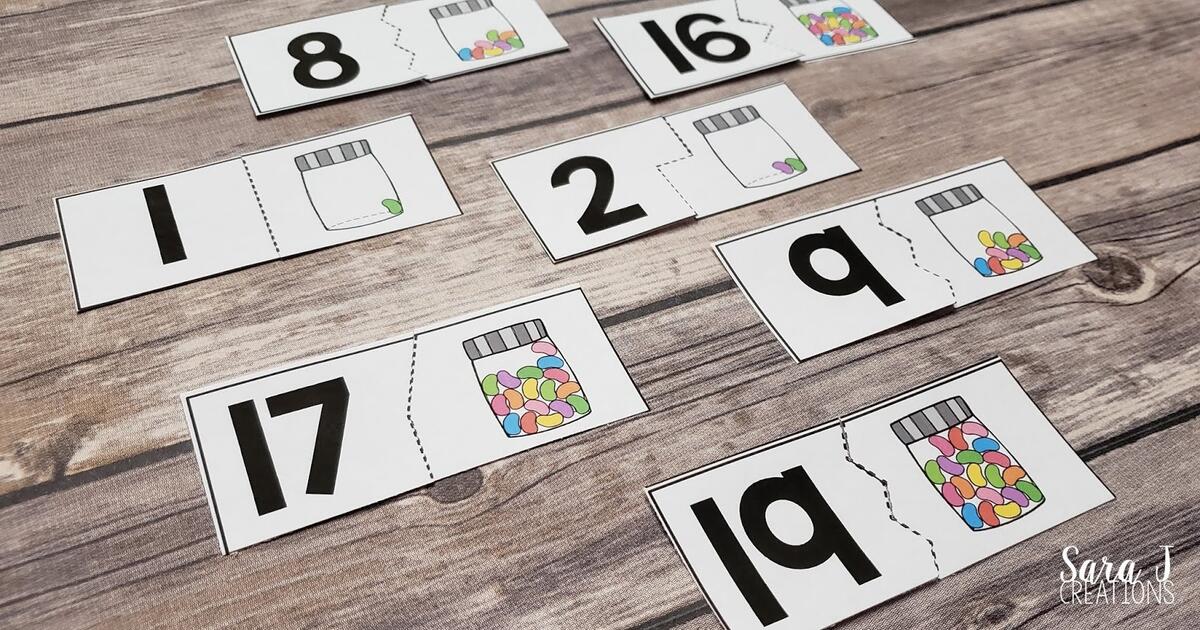 Candy Counting Numbers 1 20 Free Puzzles Sara J Creations