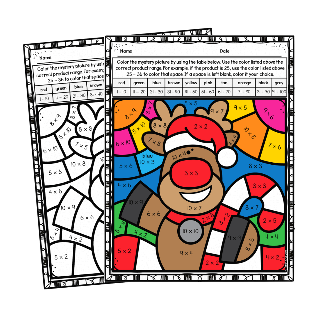 Christmas Multiplication Color By Number Worksheets Raven Cruz Christmas Multiplication Color By Number Worksheets Raven Cruz