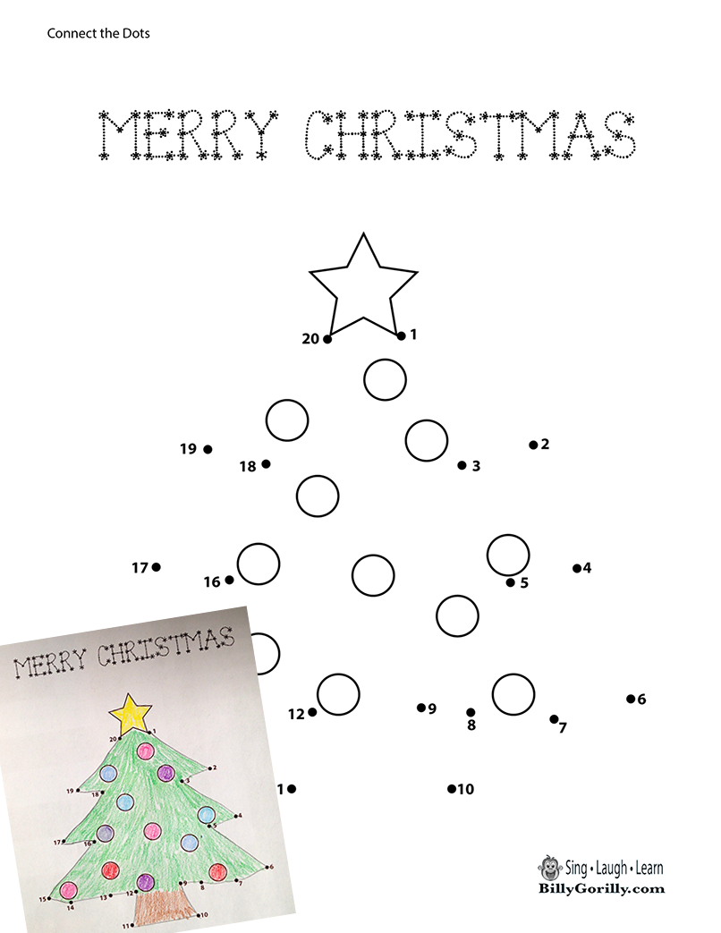 Christmas Tree Dot To Dot Sing Laugh Learn