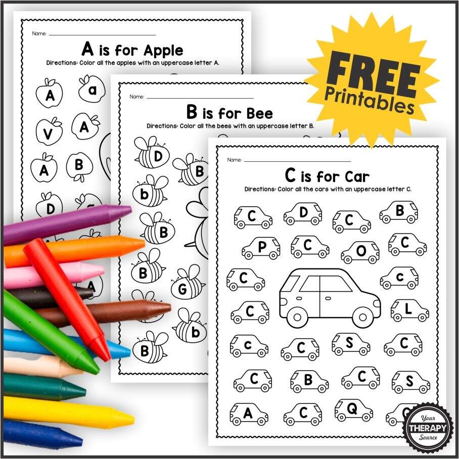 Color By Letter Alphabet Big And Little Mamas Learning Corner