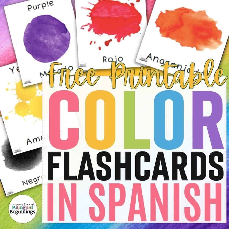 Color Flash Cards Printable In Spanish Bilingual Beginnings Spanish Color Flashcard Printable Spanish To English Printable Bilingual Spanish Colors Pdf Color Flashcards In English And Spanish Etsy