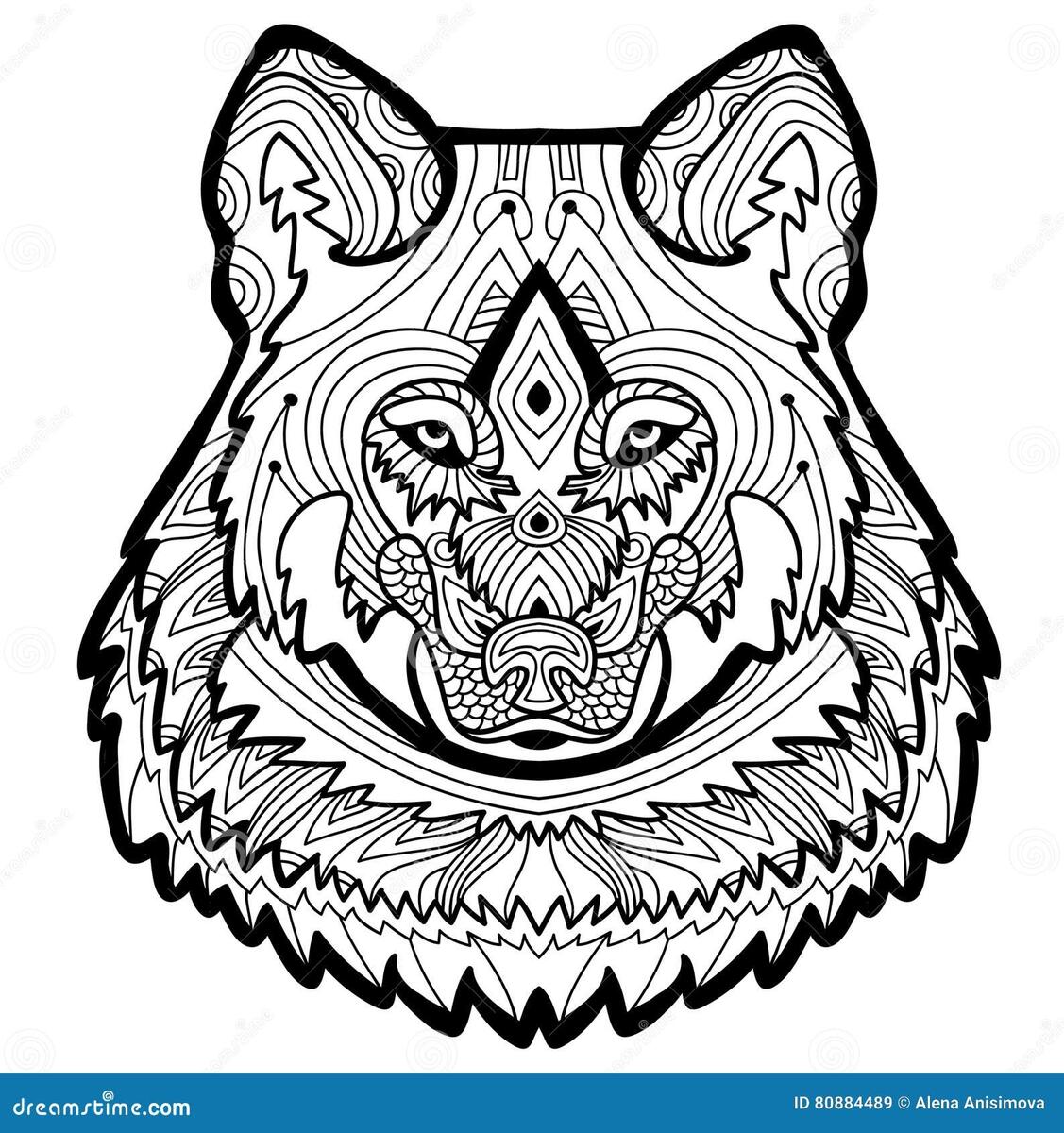 Coloring Page For Adults Strong Wolf Is Drawn By Hand With Ink Stock Vector Illustration Of Silhouette Head 80884489 Coloring Page For Adults Strong Wolf Is Drawn By Hand With Ink Stock Vector Illustration Of Silhouette Head 80884489