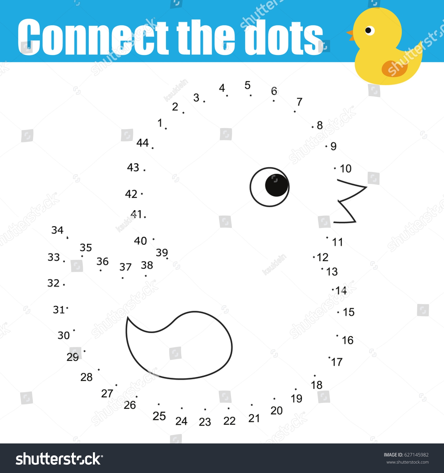 Connect Dots Children Educational Drawing Game Stock Illustration 627145982 Shutterstock