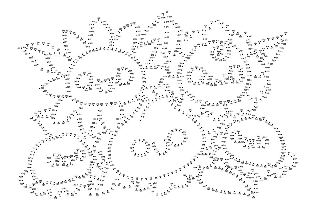 Connect The Dots 1 1000 10 Free PDF Printables Printablee Practice Chart 1000 Dots Triatone