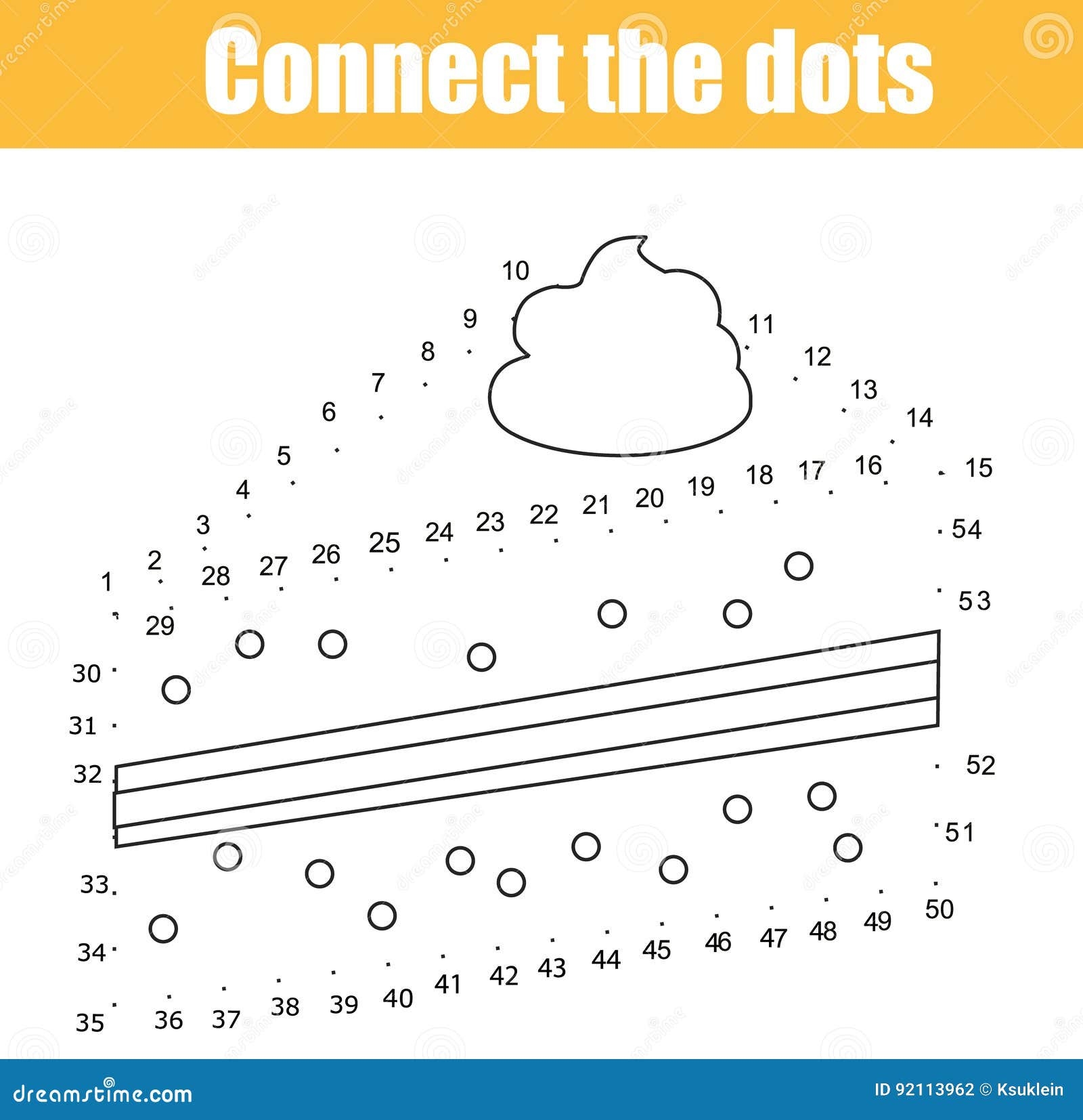 Connect The Dots By Numbers Children Educational Game Printable Worksheet Activity Food Theme Drawing Cake Stock Vector Illustration Of Babies Numbers 92113962