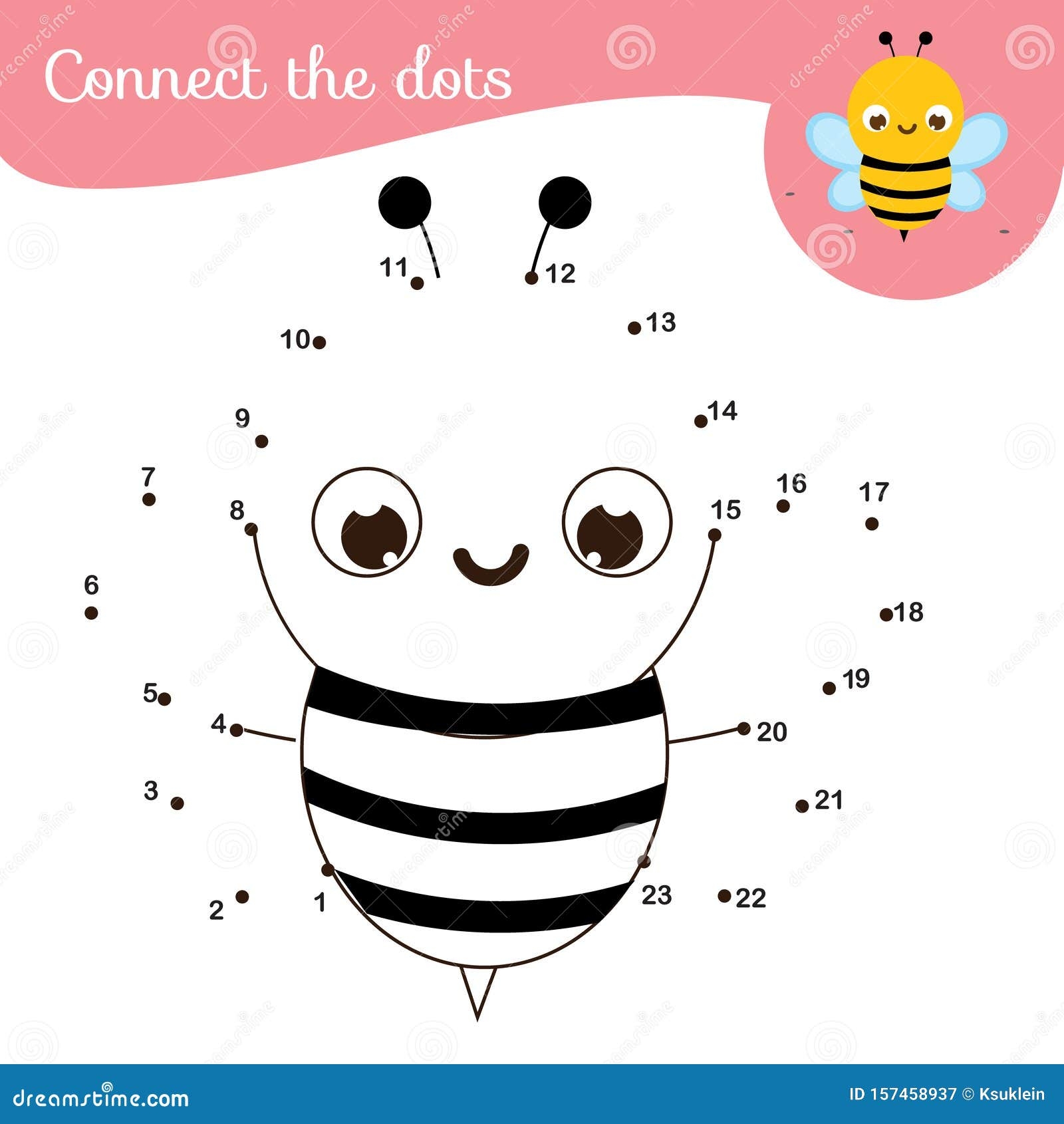 Vector Dot To Dot And Color Activity With Cute Ladybird Forest Connect The Dots Game For Children With Funny Insect In Hat Woodland Coloring Page Fo Stock Vector Image Art Alamy